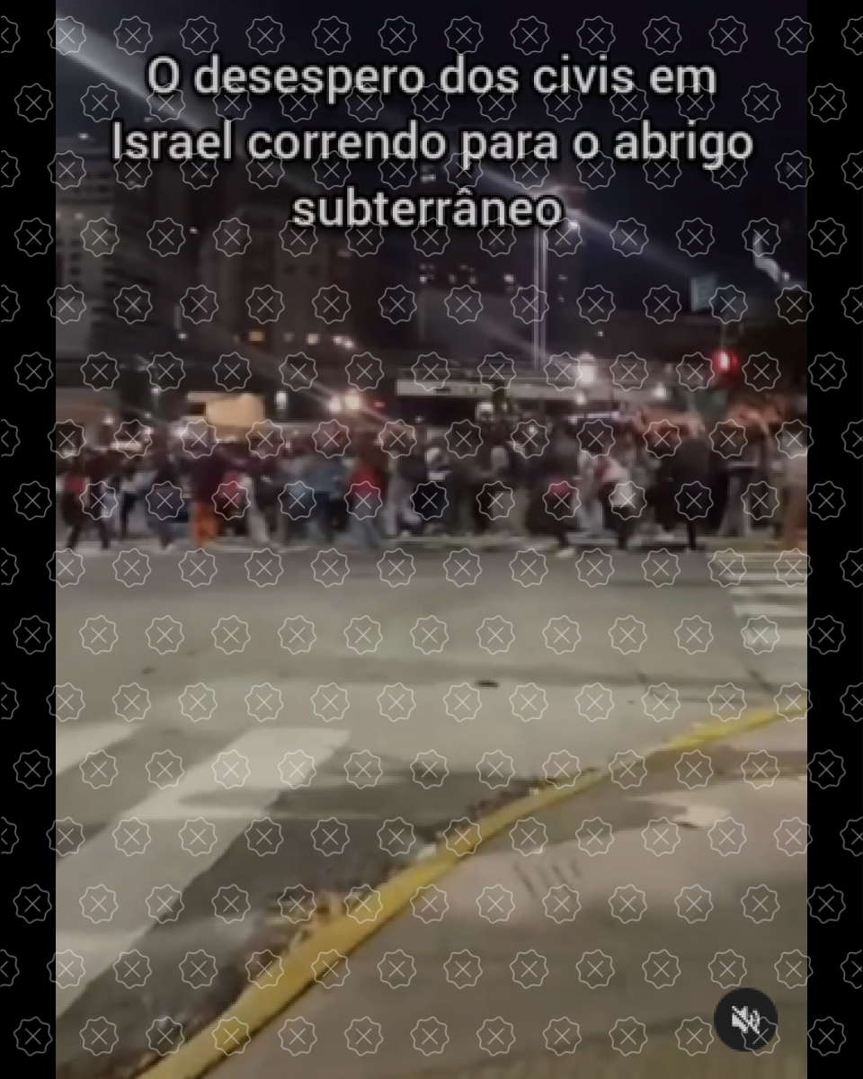 Vídeo de centenas de pessoas correndo em ruas de Buenos Aires circula como se mostrasse israelenses correndo de mísseis iranianos