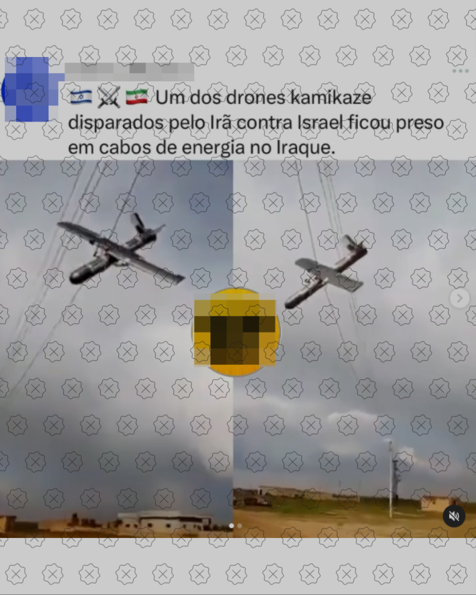 Vídeo mostra drone preso em cabos de energia
