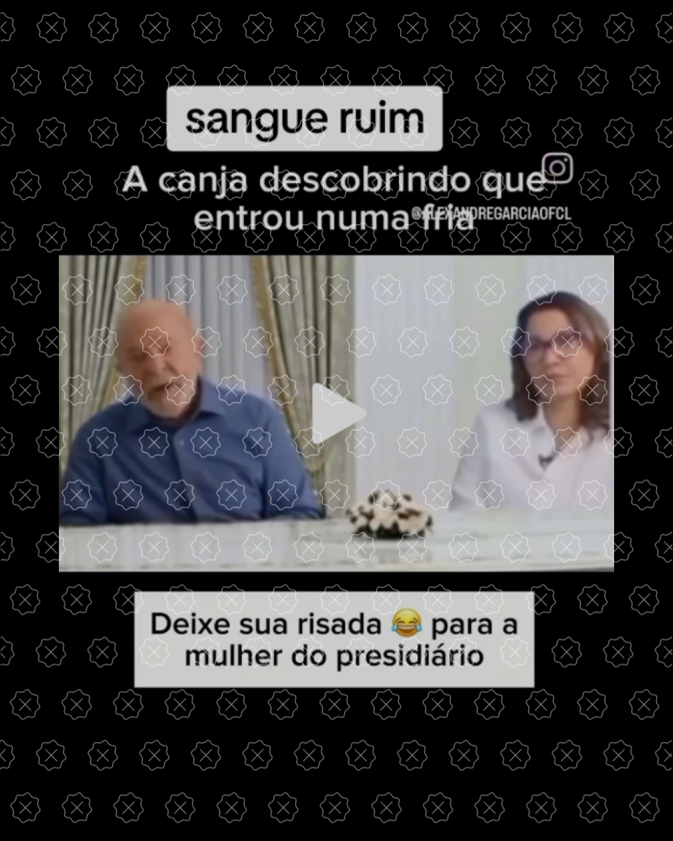 Vídeo mostra Lula ao lado de Janja; primeira-dama sorri depois que presidente fala que sua ex-mulher, Marisa Letícia, morreu após um AVC