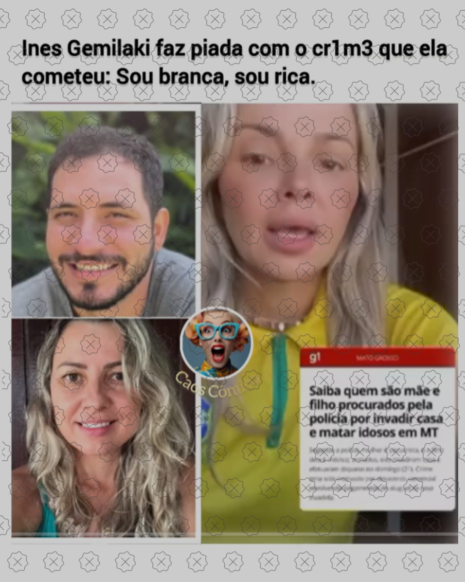 Print de publicação que omite o contexto de vídeo criado pela influenciadora digital Aline Bardy Dutra, que fez uma sátira sobre o caso de mãe e filho que mataram dois idosos em Mato Grosso.
