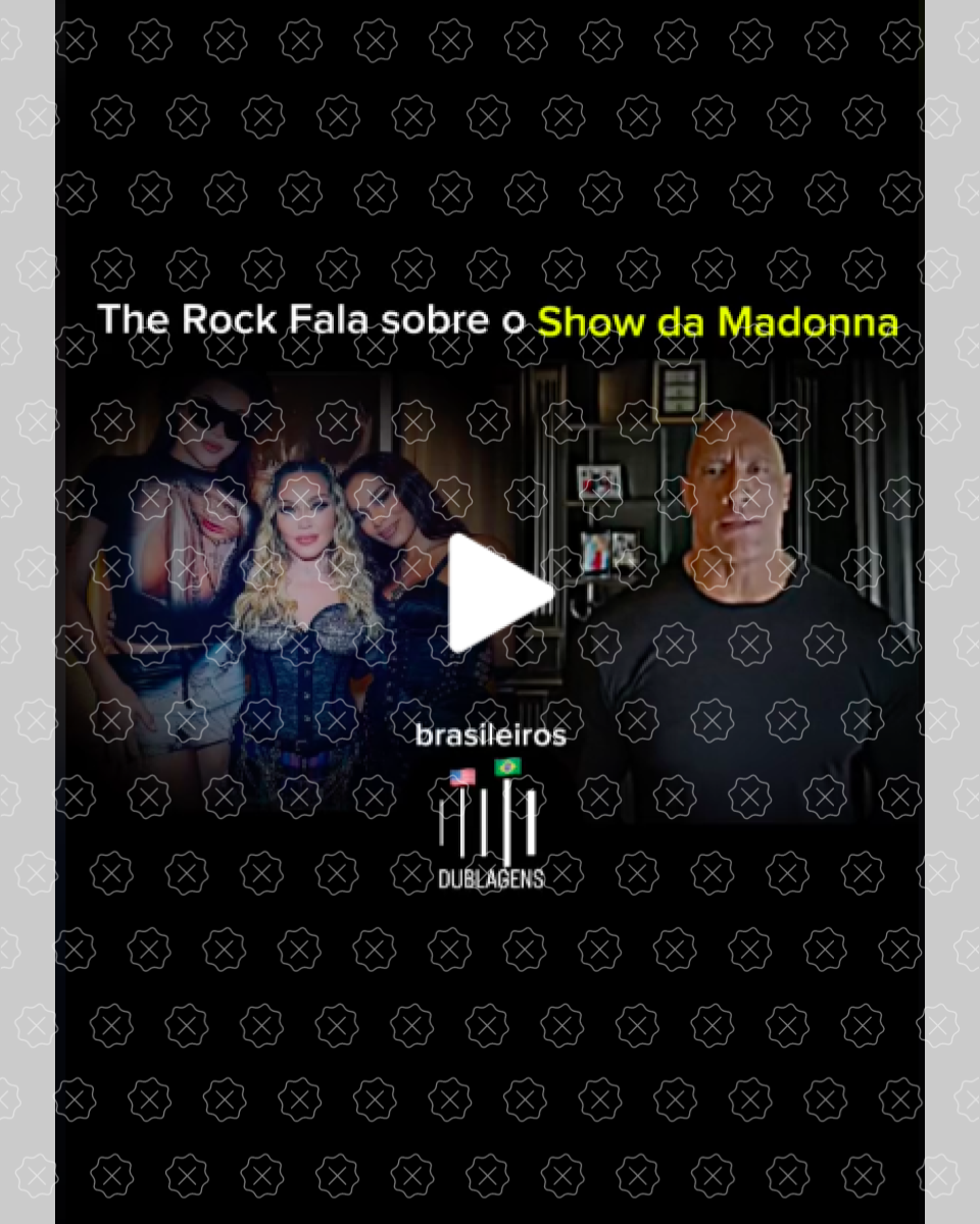 Print de vídeo com falso depoimento do ator The Rock sobre show de Madonna