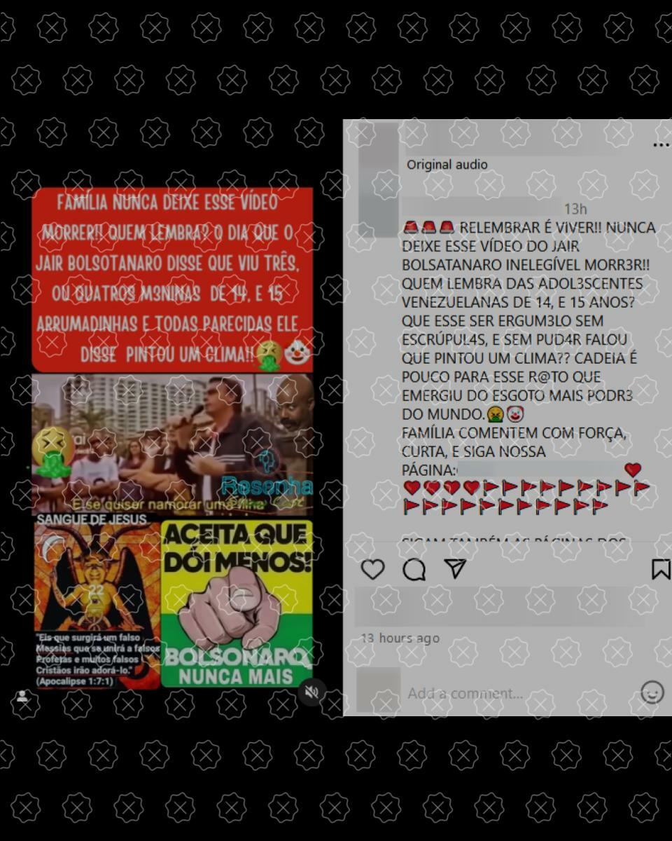 Posts compartilham vídeo com fala de Bolsonaro fora de contexto para fazer crer que ex-presidente defende o abuso sexual e a gravidez infantil