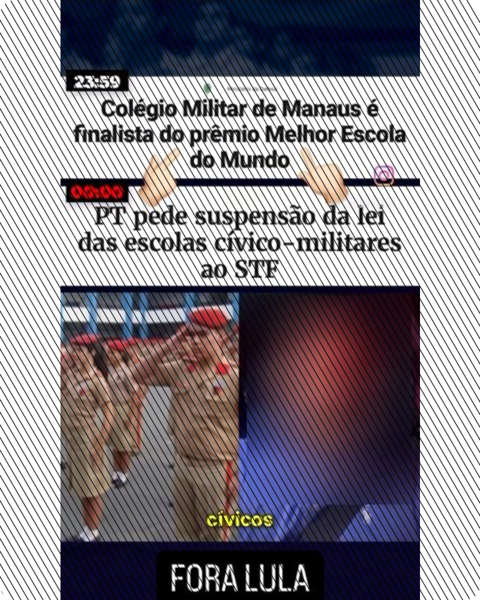 Posts enganam ao fazer crer que o Colégio Militar de Manaus, que concorre a prêmio internacional, é uma escola cívico-militar, programa encerrado por Lula