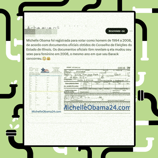 Imagem mostra documento supostamente assinado por Michelle no qual ela teria assinalado que seria do sexo masculino
