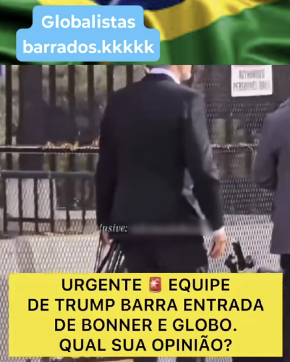 Publicações enganam ao sugerir que a equipe da TV Globo e o jornalista William Bonner foram impedidos de entrar na Casa Branca