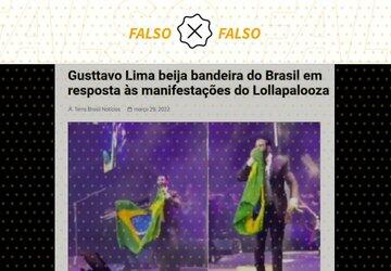 Vídeo em que Gusttavo Lima beija bandeira do Brasil é anterior ao Lollapalooza
