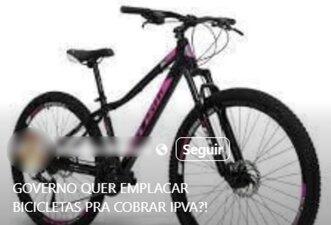 Governo federal não planeja cobrar IPVA sobre bicicletas