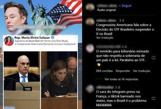 Não é recente vídeo em que deputada americana critica Moraes