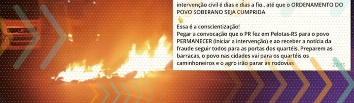 Influenciadores já articulavam bloqueios de estradas no Telegram e no YouTube antes do 2º turno
