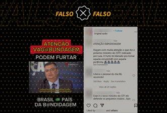 É falso que Flávio Dino defendeu liberar furto no país