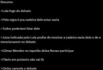 Ministra do TSE não proibiu menções a Lula no debate da Globo