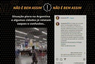 Edição inclui vídeo de saque no México como se fosse na Argentina