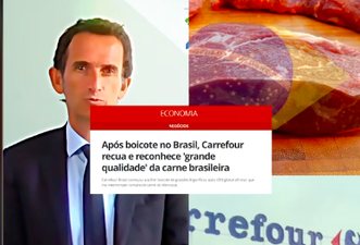 É falso que Carrefour suspendeu boicote ao Brasil após CEO falar com Musk e Bolsonaro