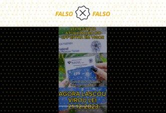 Nova lei não exige atualização de CPF para quem recebe Bolsa Família e BPC