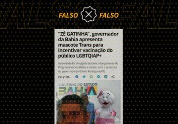 Governo da Bahia não criou mascote trans para incentivar vacinação