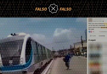 Vídeo não mostra Bolsonaro em trem que vai do Pará ao Maranhão