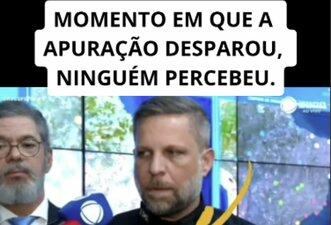 Salto em porcentagem de urnas apuradas em transmissão de TV foi falha técnica e não comprova fraude