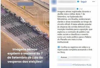 Vídeo da parada de 7 de Setembro de 2024 circula nas redes como se fosse atual
