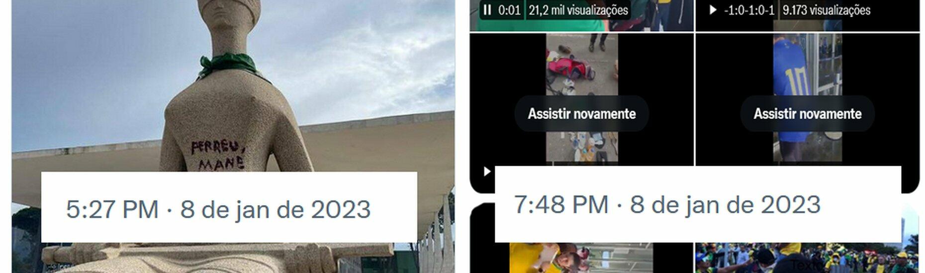 Golpistas acusam ‘infiltrados’, mas exibem imagens em que celebram vandalismo