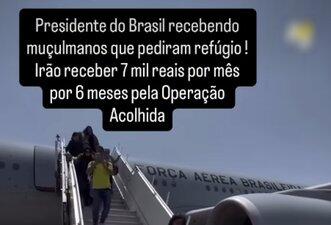 Não é verdade que governo Lula pagará auxílio de R$ 7.000 a refugiados muçulmanos