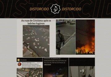 Fotos antigas circulam em posts como se fossem de assalto em Criciúma