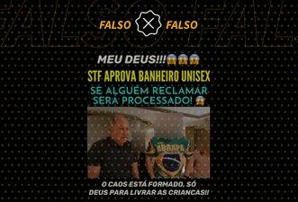 É falso que STF aprovou resolução para implementar banheiros unissex nas escolas
