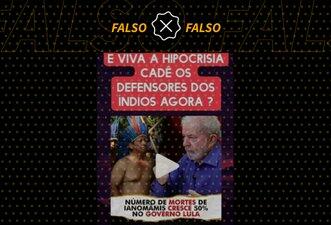Posts usam dado desatualizado para alegar que mortes de yanomamis cresceram 50% em 2023