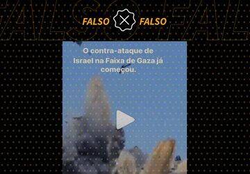 Vídeo antigo de bombardeio na Faixa de Gaza circula como se fosse resposta recente aos ataques do Hamas