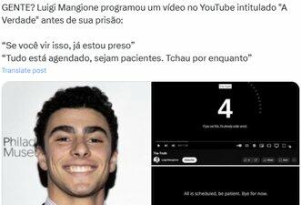 Suspeito de assassinar CEO, Luigi Mangione não postou vídeo no YouTube após ser preso