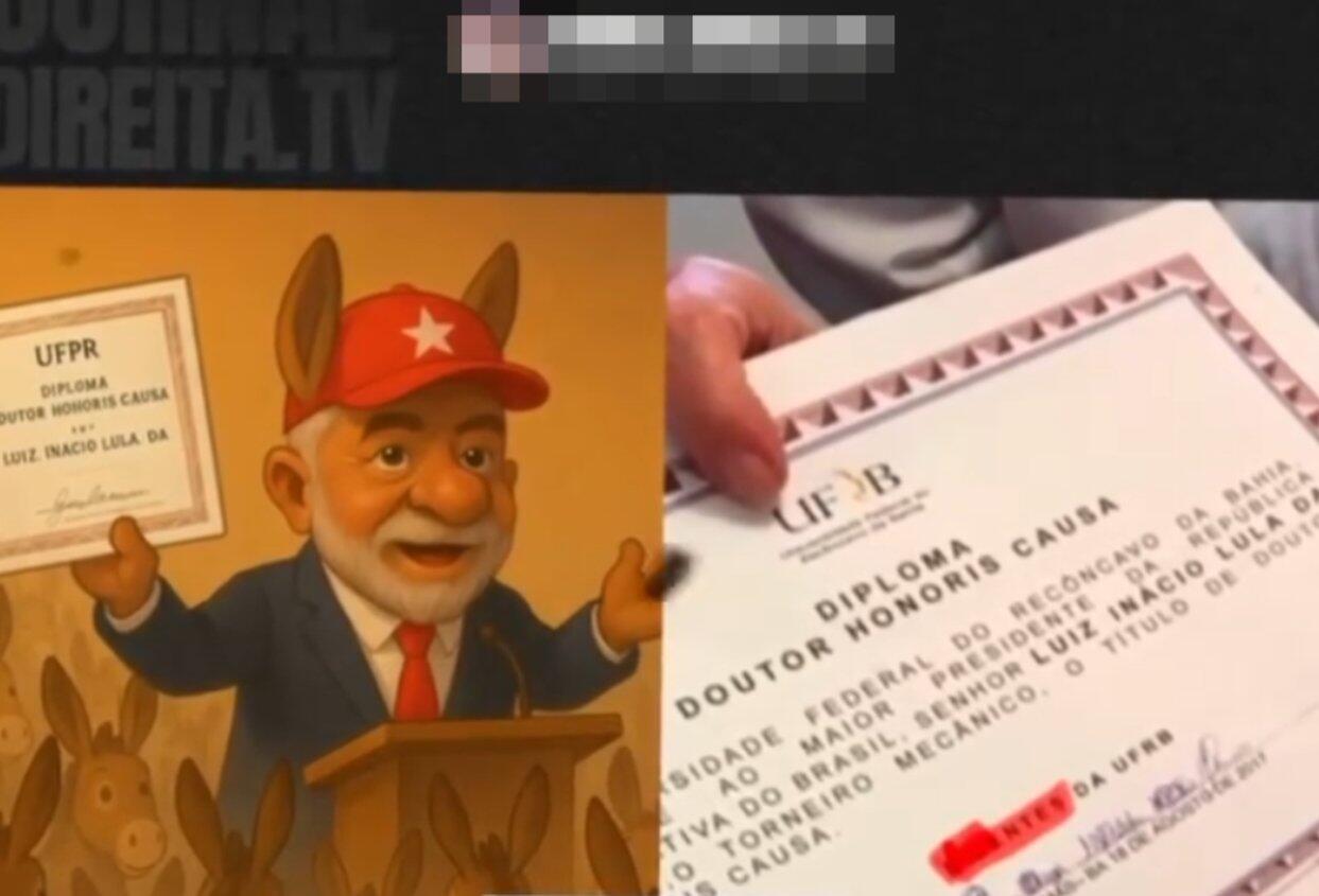 Posts distorcem homenagem a Lula para fazer crer que presidente falsificou diploma