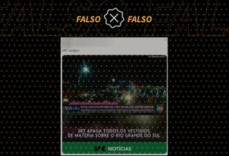 É falso que SBT apagou reportagem sobre caminhões com doações barrados no Sul
