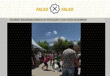 Homem agredido por lojistas em vídeo não é Eduardo Bolsonaro