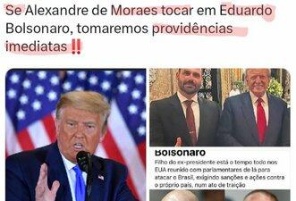 Não há registros de que Trump ameaçou Moraes caso ele ‘encoste’ em Eduardo Bolsonaro