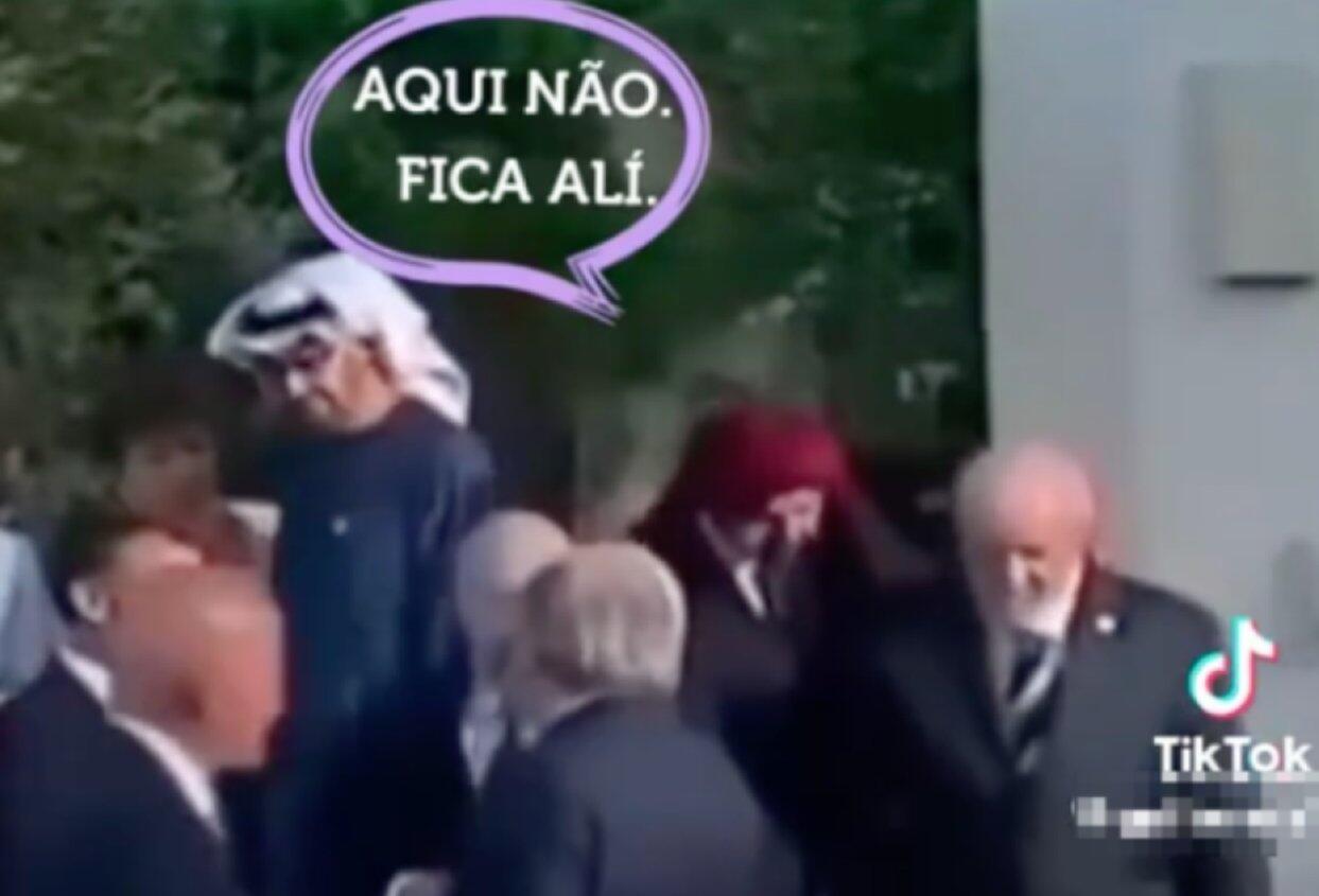 Vídeo não mostra Lula sendo expulso de evento por segurança de ‘rei árabe’