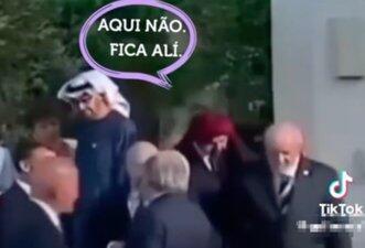 Vídeo não mostra Lula sendo expulso de evento por segurança de ‘rei árabe’