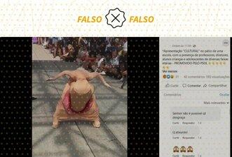 Fantasia com pênis e vagina gigantes não foi exibida em escola no Brasil