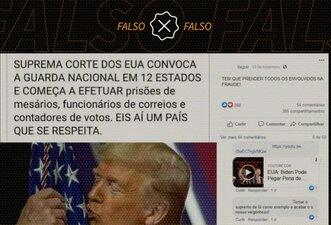 Suprema Corte americana não convocou Guarda Nacional para prender funcionários da eleição