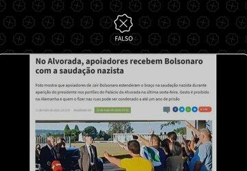 É falso que apoiadores de Bolsonaro tenham feito saudação nazista; gesto é religioso