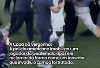 É falso que polícia prendeu jogador da Guatemala em partida da Copa