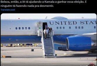 Posts usam vídeo satírico para acusar Kamala Harris de inflar público de comício com IA