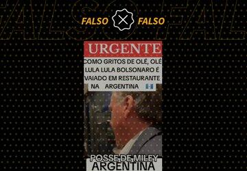 Não há provas de que Bolsonaro foi vaiado em restaurante na Argentina