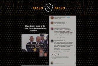 É falso que Lula confessou ter roubado em gestões anteriores