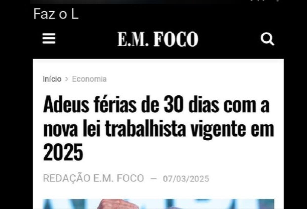 Governo Lula não aprovou fim das férias remuneradas