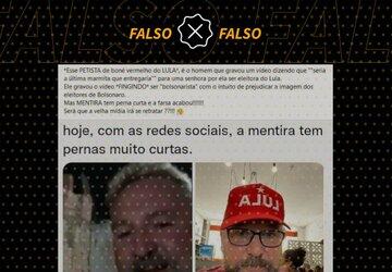 Homem com boné de Lula não é empresário que negou marmita a eleitora petista
