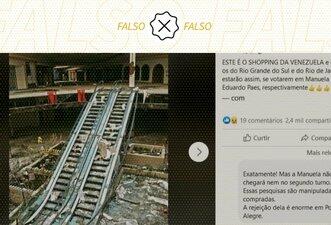 Foto de shopping abandonado não foi registrada na Venezuela, mas nos EUA