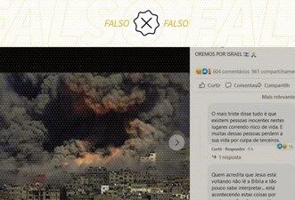 Foto não mostra ataque recente a Israel, mas bombardeio à Faixa de Gaza em 2014