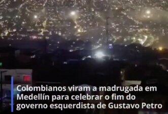 Vídeo não mostra queima de fogos após fim do mandato de Petro na Colômbia