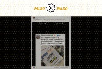 É falso que a Prefeitura de Canoas reembalou doações para colocar logotipo do governo federal