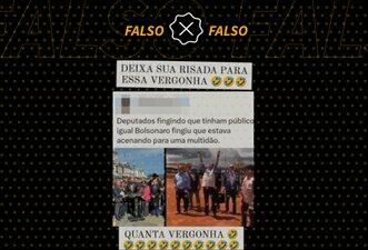 Posts enganam ao dizer que coletiva de deputados nos EUA e visita de Bolsonaro a Goiás não tinham público