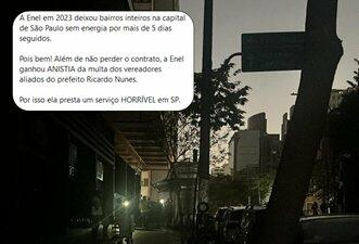 Vereadores aliados de Nunes não anistiaram multa da Enel